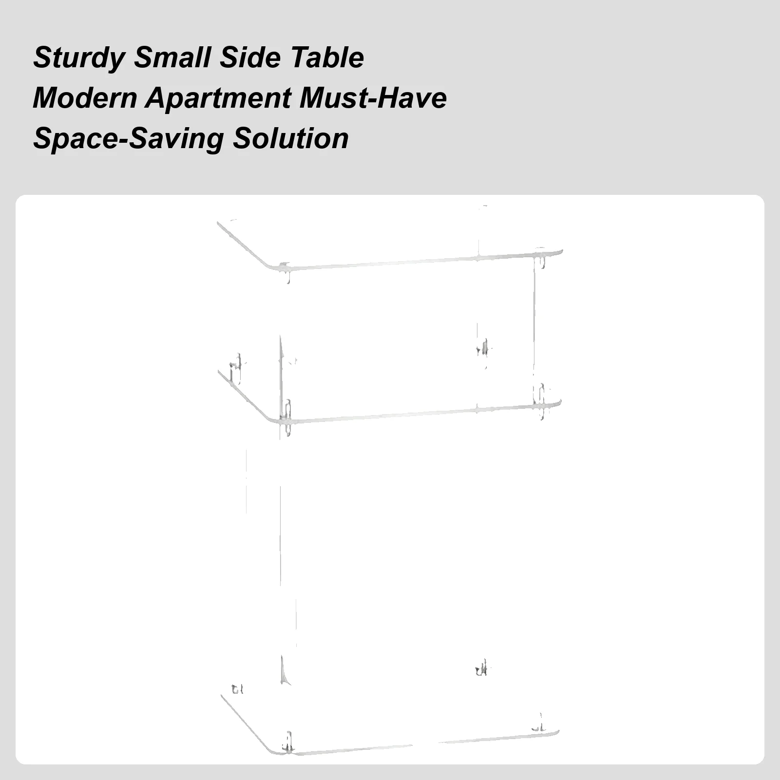 Small Nightstand Table Acrylic Transparent Little Side Table For Bedroom Multi-Functional Organizer Shelf For Hotel Dormitory