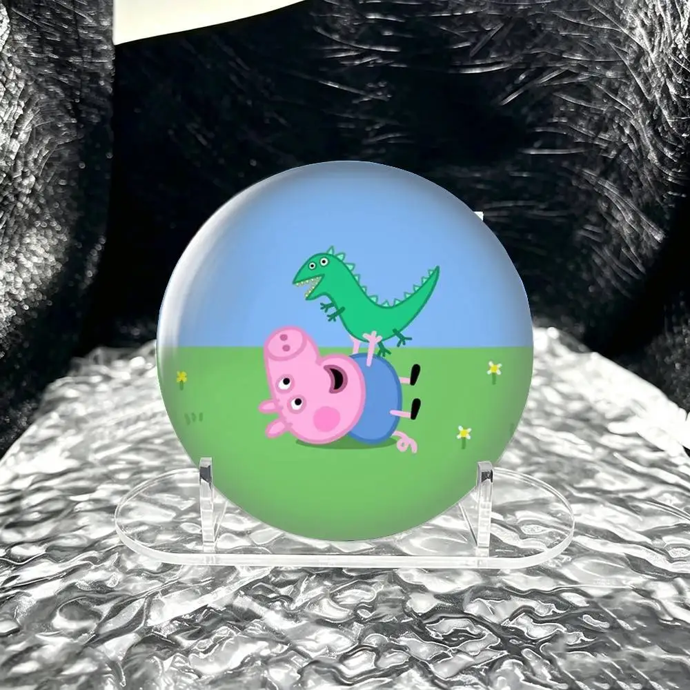 Peppa Pig George Pig Brooch Metal Decorative Brooch Pins for Backpack Clothes Jacket Accessories,Souvenir.