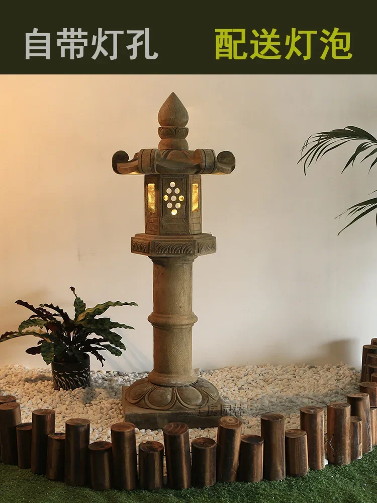 Imagem -02 - Custom Stone Lantern For Garden Antique Light Solar Stone Lantern Outdo Japonês