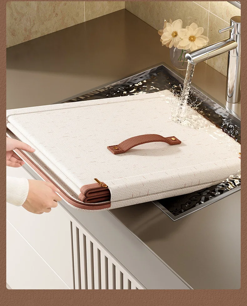 صندوق تخزين منزلي كبير، صندوق منظم للتخزين بسحاب من القطن والكتان مع غطاء لبطانيات ألعاب الملابس #6