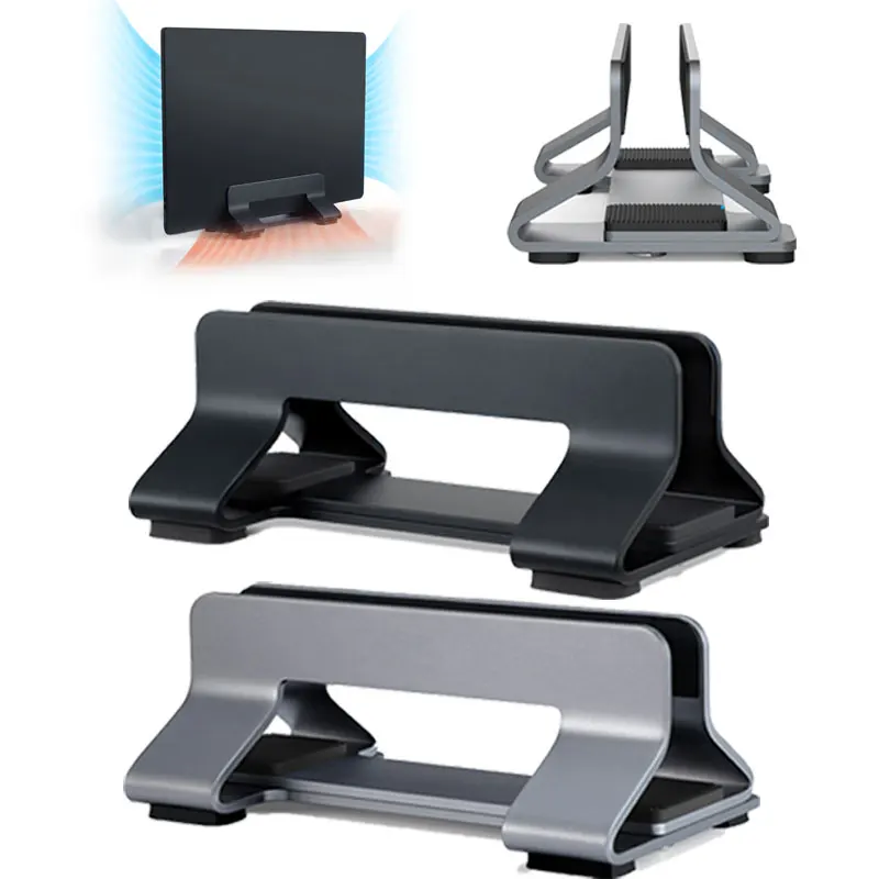 Vertical Laptop Stand Tool-Free Adjustable Aluminum Laptop Stand Holder Vertical Width From 0.2