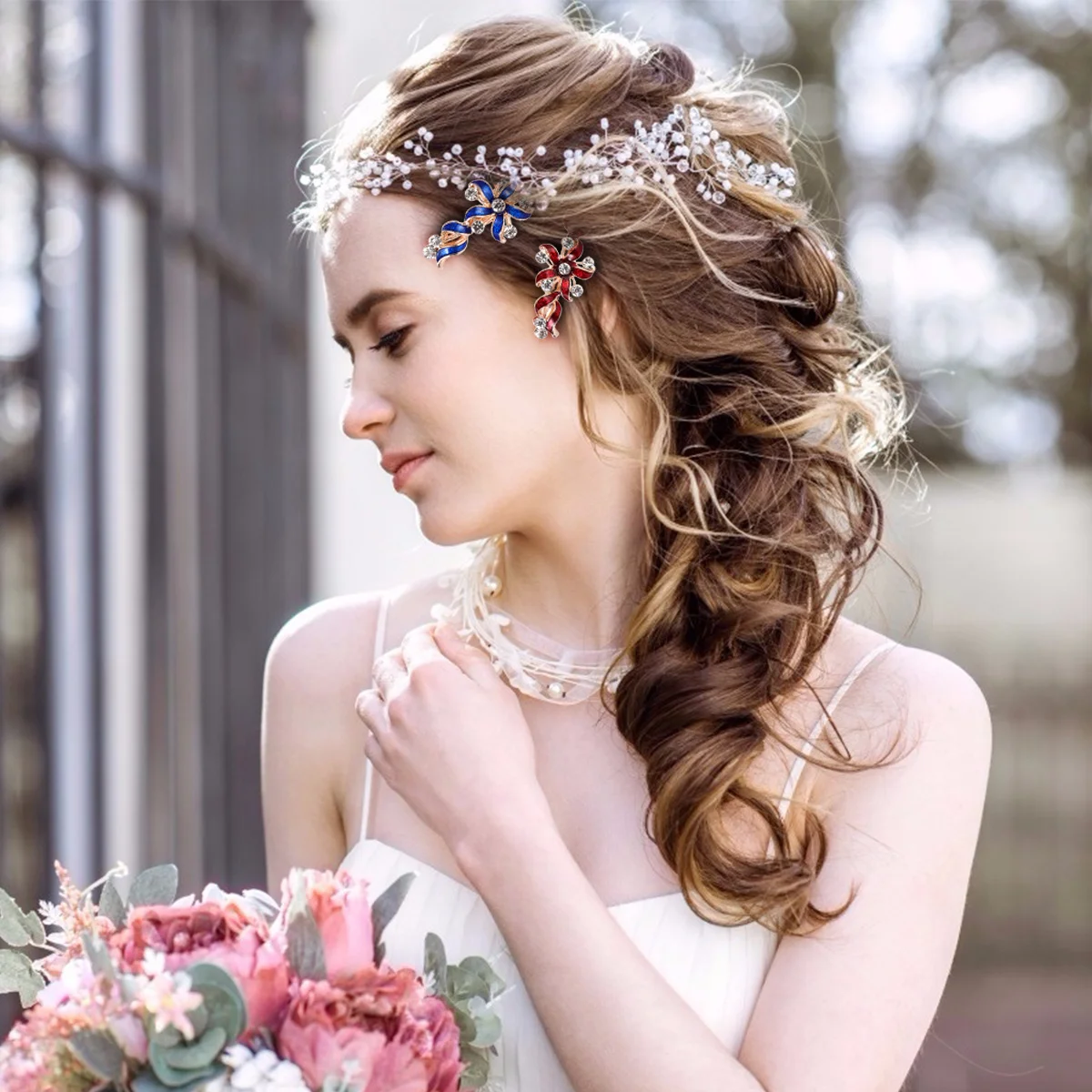 

2Pairs Premium Decorative Hair Clips Women Barrettes Stylish Jewelry for Long Term Use Girls Decorative Hair Clips