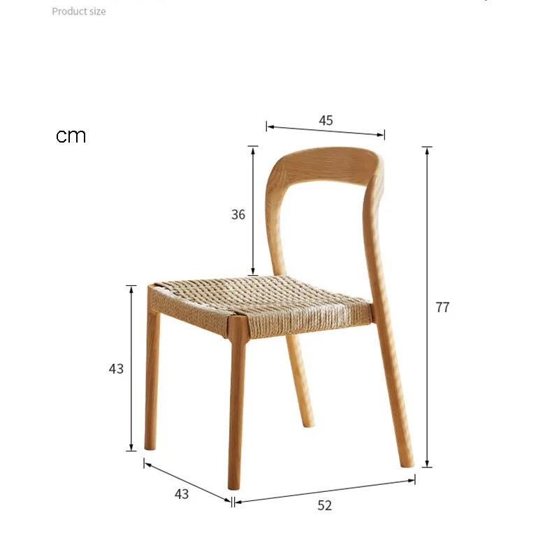 Japońskie Retro w stylu solidna drewniane krzesła do jadalni liny konopne tkana powierzchnia stołka domowe oparcie krzesło do sypialni ławka do