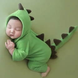 Ylsteed Newborn Cute Dinosaur Photography Outfit Baby Boy Jumpsuit Infant Photoshoot Props Cute Animal Costume Picture Props