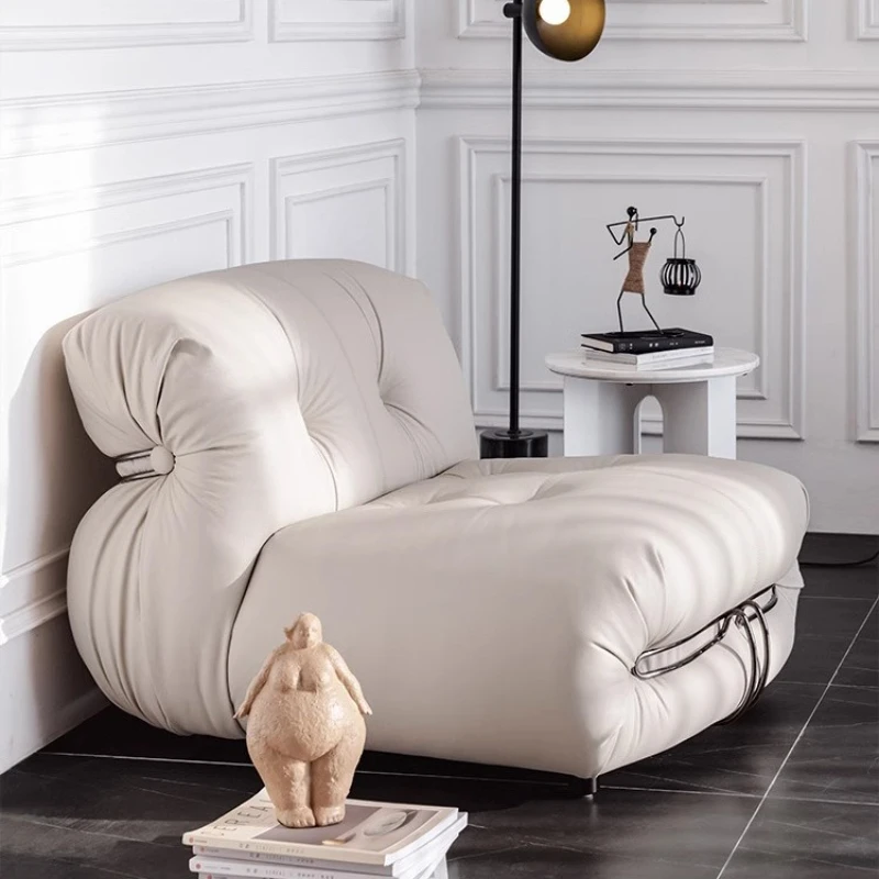

Medieval Fabric Art Hippo Sofa Single Triple Steel Teeth Leather Art Sofa Wabi Sansan Wind Designer Modern Living Room Sofa