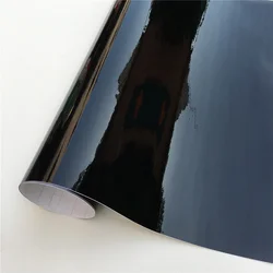 Glossy Black Vinyl Wrap Black Gloss Wrap Film Air Bubble Free For Vehicle Wraps Size:1.52ร28m/Roll (5ft x 91ft)