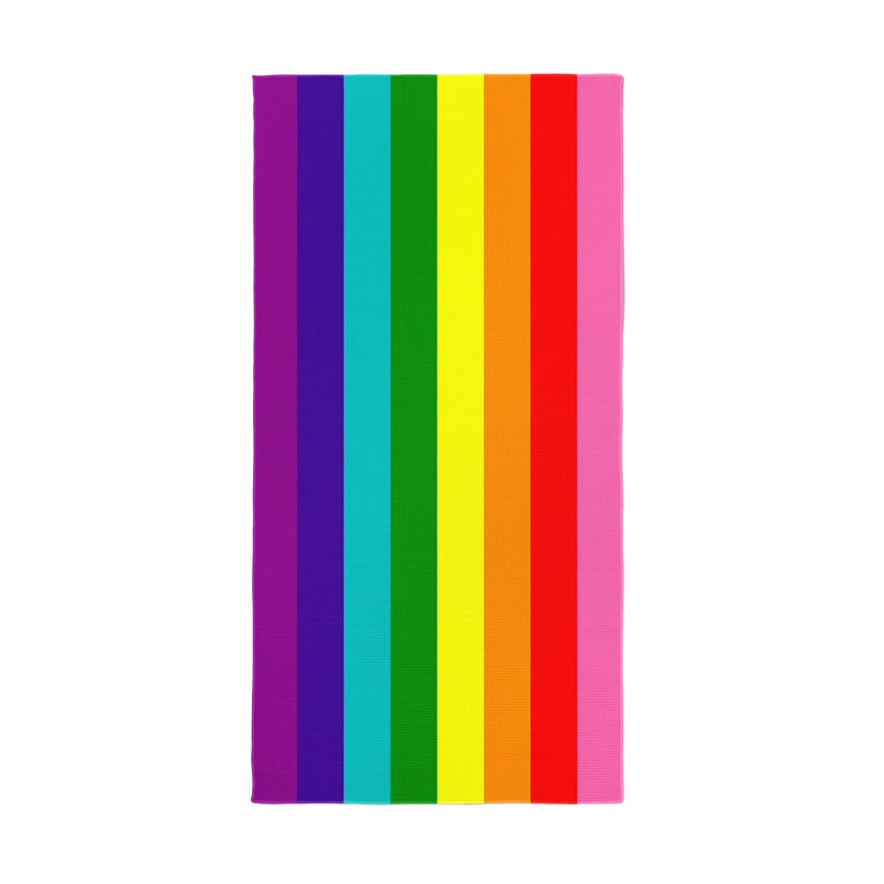 

Оригинальное вафельное пляжное полотенце Aertemisi с 8 полосками и радужным флагом, историческое гей-лайт ЛГБТ, очень большое, большого размера 180 см x 90 см