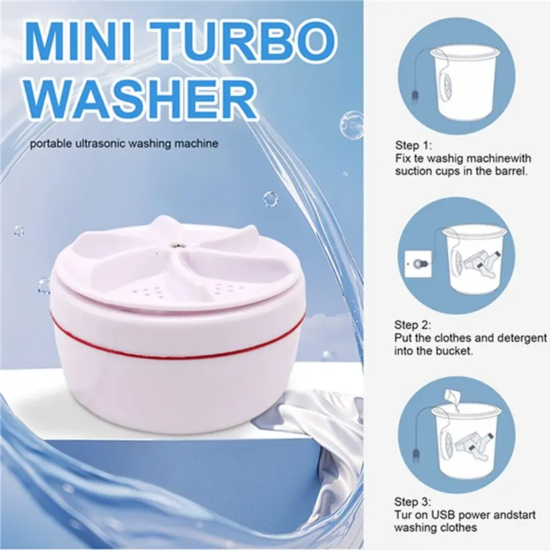 BAAM-Portable Mini Washing Machine Anddryer Suitable Forcamping Can Be Used Towash Socks, Small Rags, Towels