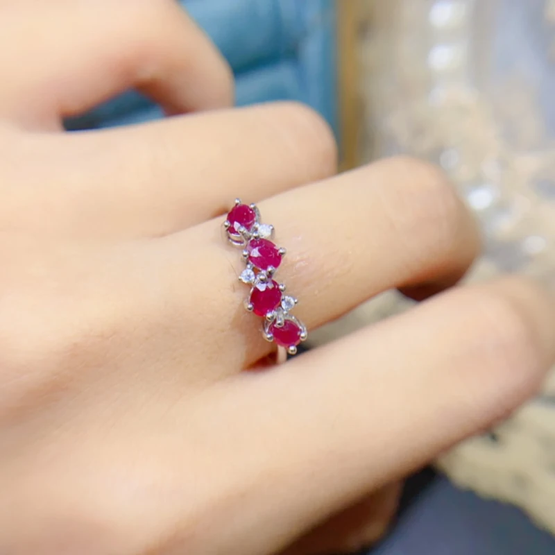 

Natural Ruby Rings for women silver 925 jewelry luxury gem stones 18k gold plated free shiping items