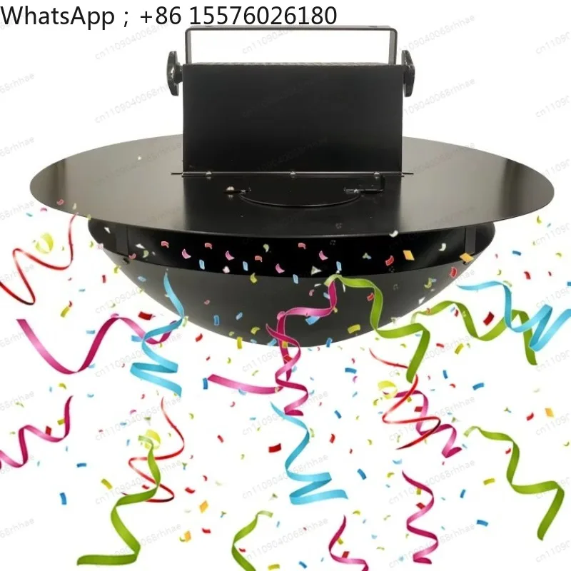 100W UFO Floating Streamer Confetti Transmitter Wireless and DMX 512 Control Magic Swirl Fan Confetti Dropper