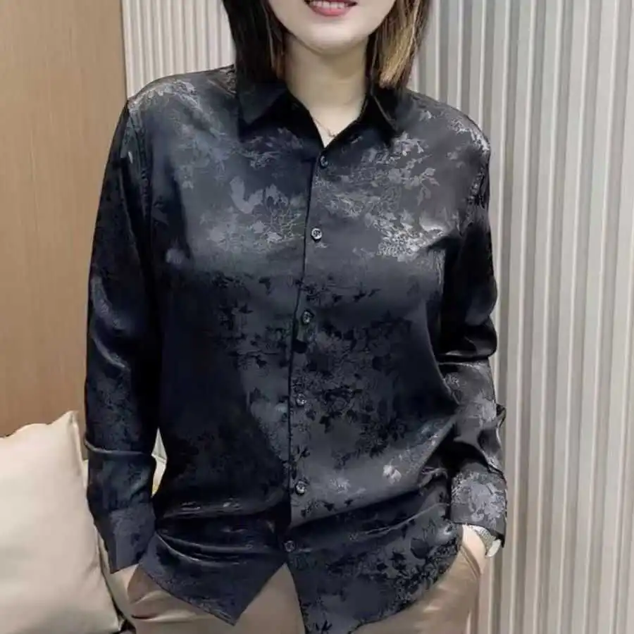 

Spring Autumn New Floral Embroidery Long Sve Men's Casual irt Comfortable Faionable Busin Casual High-End Feeling