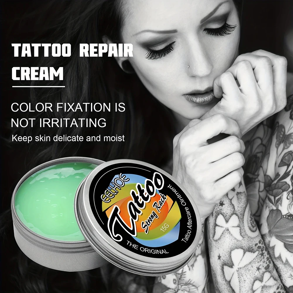 15g Tattoo Recovery Cream Moisturizing Avoid Scars Tattoo Repair Gel Safe Healthy Portable Fixed Color Multifunctional for Skin