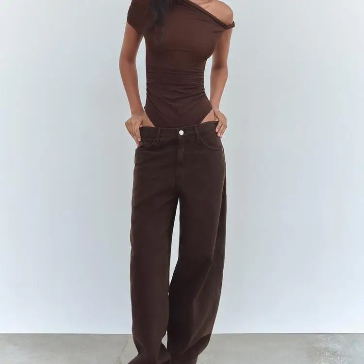 بنطلون جينز نسائي جديد للخريف والشتاء بخصر مرتفع وتصميم فضفاض عصري متعدد الاستخدامات للتنقل اليومي مناسب للفئة العمرية 8-24 ... #3