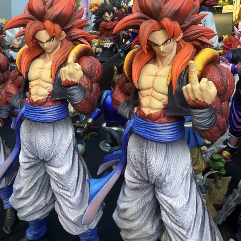 32 cm Dragon Ball Anime Perifere Ornament Cy Studio Np Super Saiyan 4 Gogeta Figuur Met Dubbele Armen Drie Hand soorten Anime