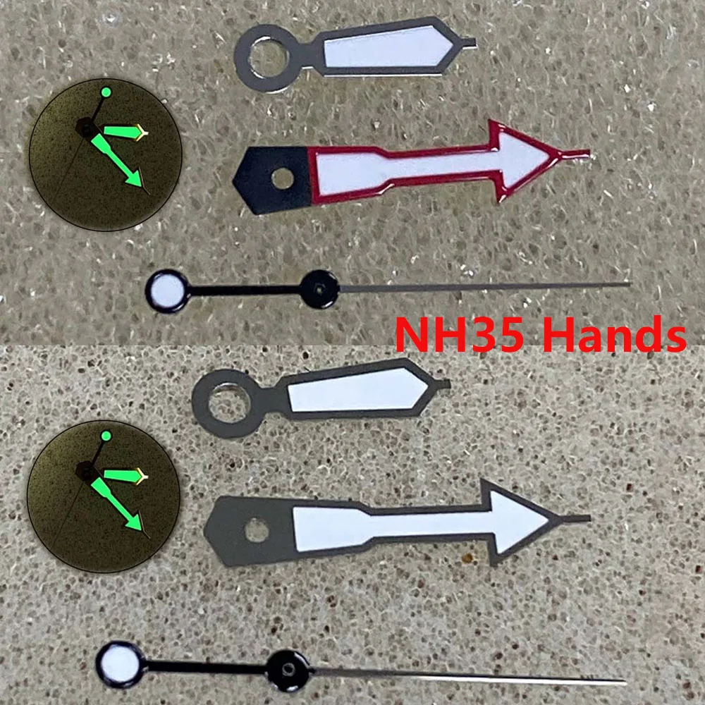 

For NH35 NH36 Movement Watch Pointers Green Luminous Hands NH35 Needles Watch Hands 8.5mm*12.5mm*12.5mm Modified Accessories