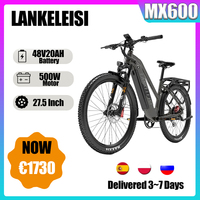 LANKELEISI Electric Bike 500W Brushless Motor 48V20AH Lithium Battery Mountain Electric Bicycle 27.5 Inch Tire Mountain E-bike