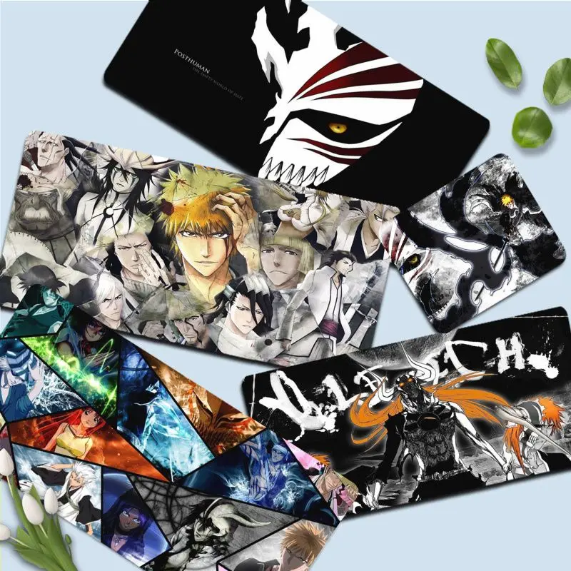 

Japanese Bleach Anime Mousepad girl pad Keyboards Mat Rubber Gaming mousepad Desk Size for large Edge Locking Game Keyboard Pad