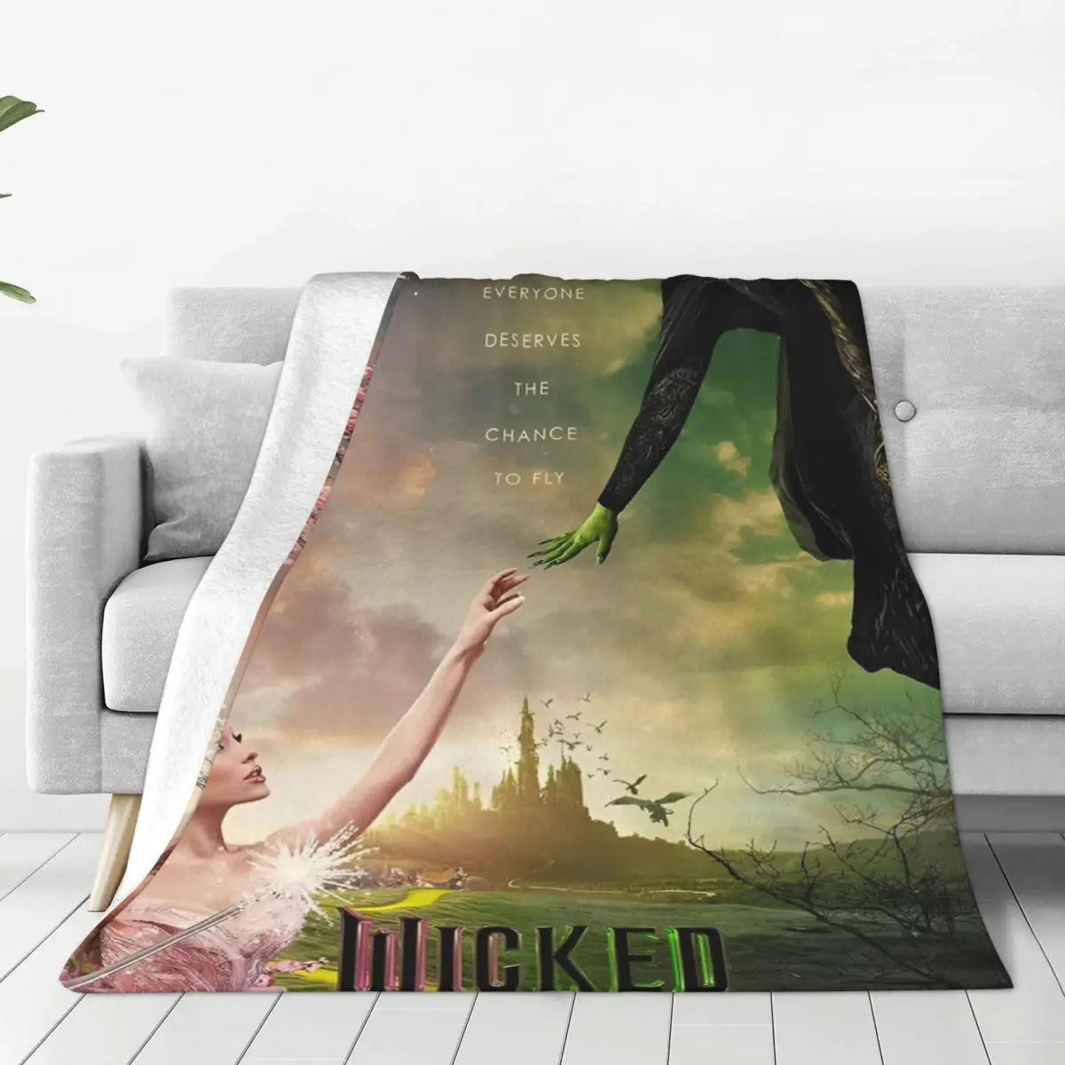 Warm BlanketsChild Camping Wicked Musical Movie 2024 Bedding Throws Flannel Bedspread For Bedroom Print Sofa Bed Cover