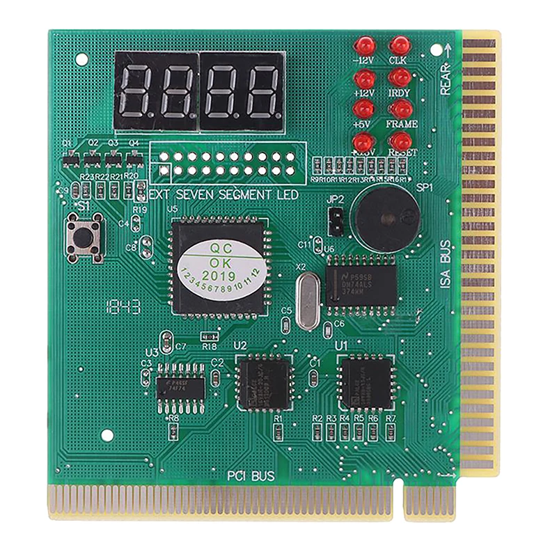 PCI & ISA Motherboard Tester Diagnostics Display 4-Digit PC Computer Mother Board Debug Post Card Analyzer