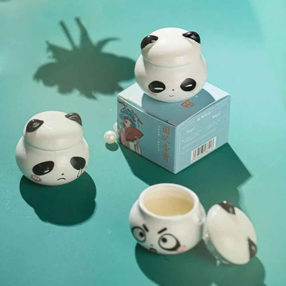 Ceramic Panda Solid Perfume Balm Flower Flavor Perfumes Stick Deodorants Body Aroma Long-lasting Fragrances Ointment