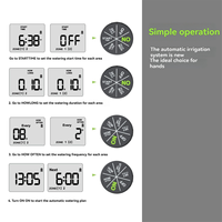 Garden Water Timer Dual Irrigation, Intelligent Timing Controller, Automatic Watering Device with Rain Delay