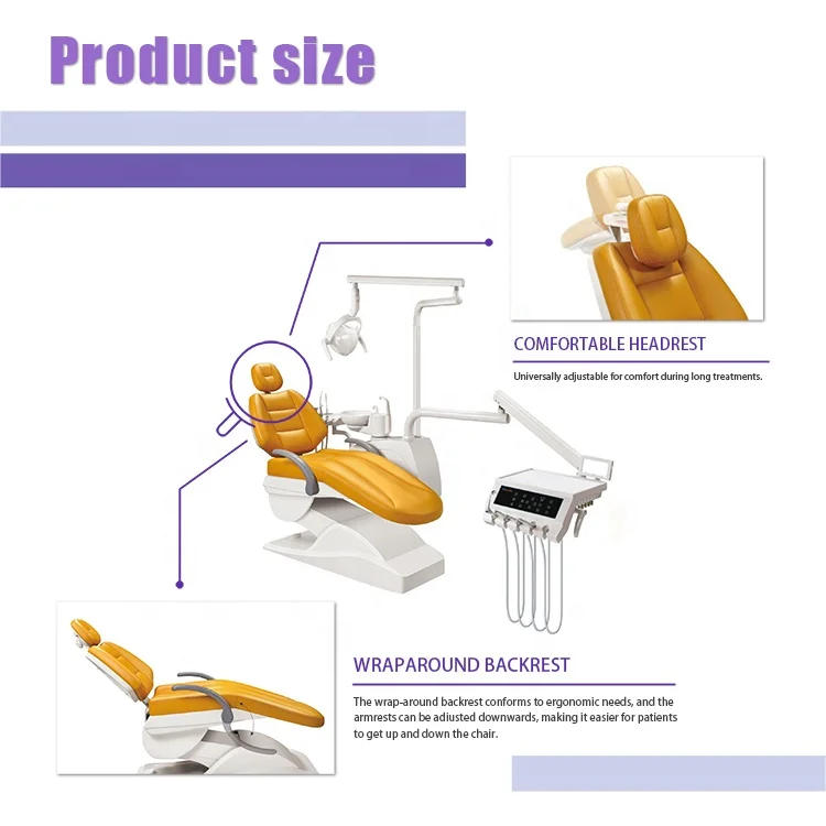 Integral den tal Chair Comfortable den tal Chairs Unit for Surgical with Led Operation Lamp den tal Equipment