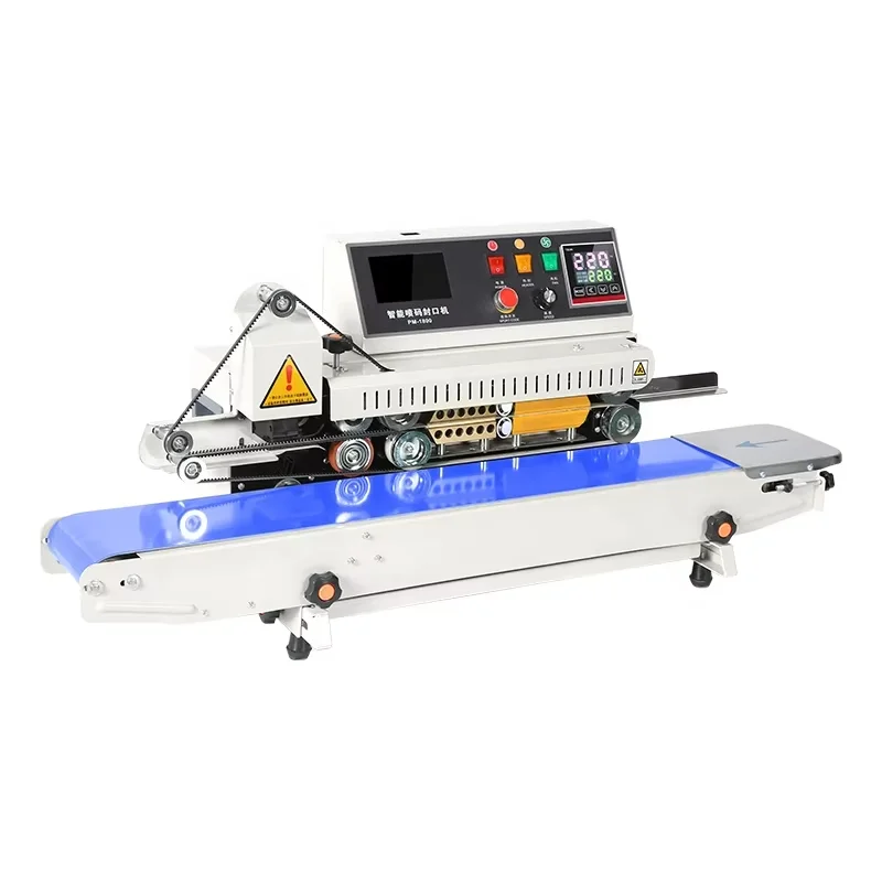 

PM-1800S-250 QR Code Barcode Printing Machine Continuous Heat Sealing Machine