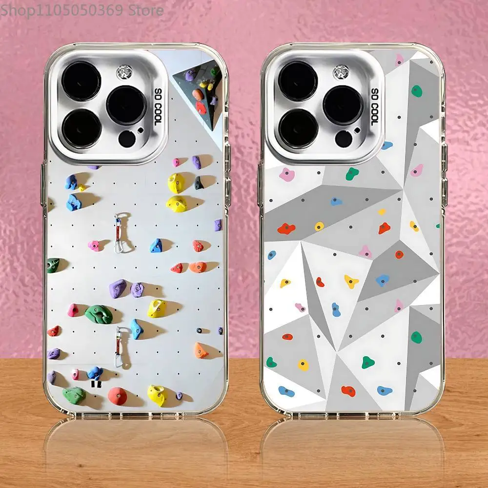 

Rock Climbing Wall Phone Case For iPhone 17,16,15,14,13,12,11,Pro,Max,Plus,Air,Mini,SE4 White Matte Shockproof Cover