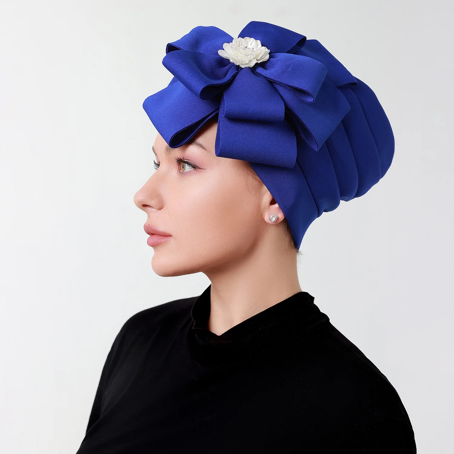 2023 Fashion Style afrykańskie kobiety Solid Color Headtie afrykański szal afrykańskie czapki