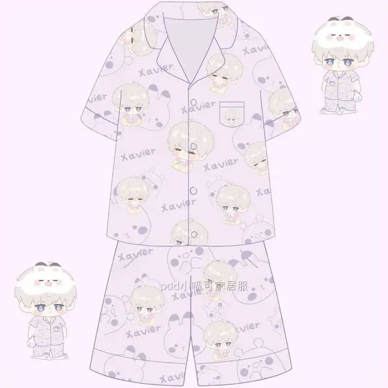 Love And Deepspace Cosplay Caleb Rafayel Xavier Donna Uomo Estate Pantaloncini a maniche corte Pigiama Home Suit Set Costumi