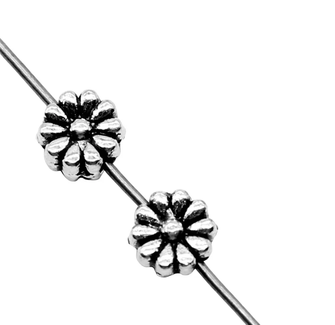 

60pcs 7mm Zinc alloy metal tibetan silver plated bead T0110 for jewelry making
