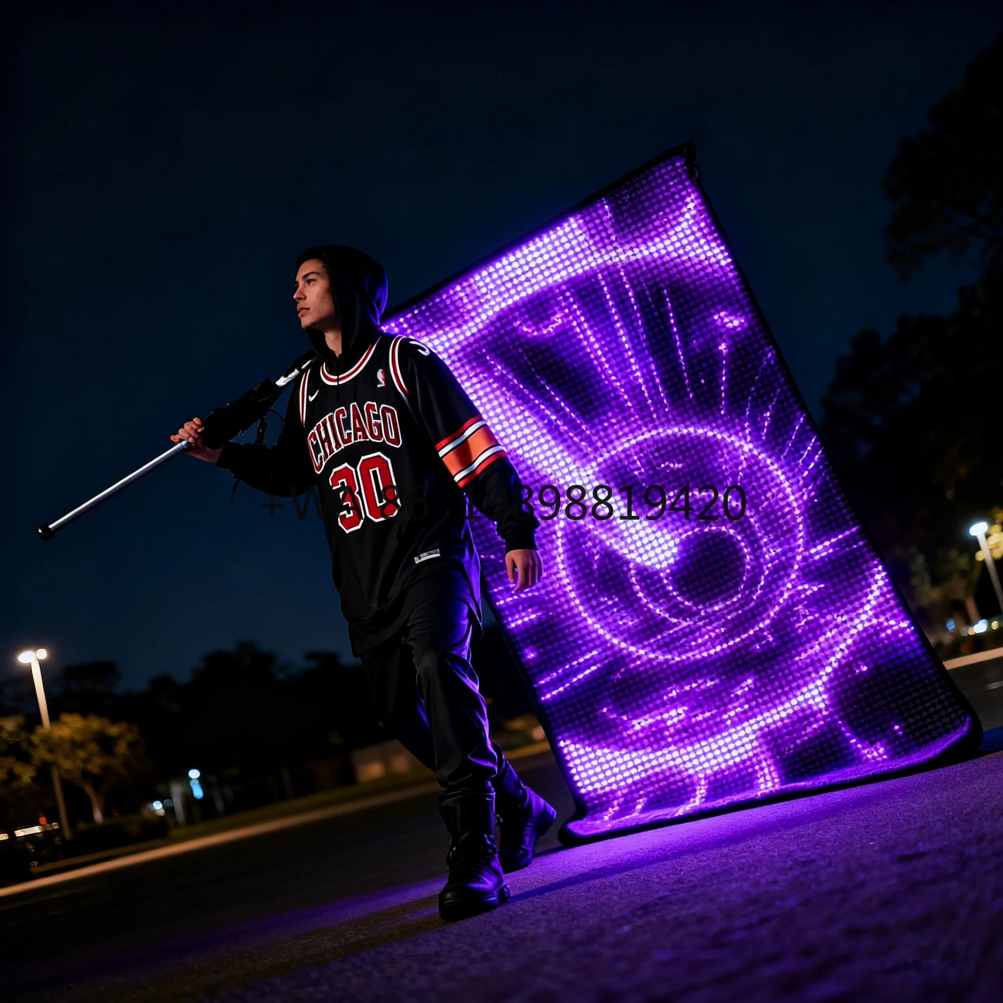 

Настраиваемый P15 светодиодный летающий волшебный коверный экран портативный мягкий экран летающий экран светодиодный видеозанавес флаг занавес