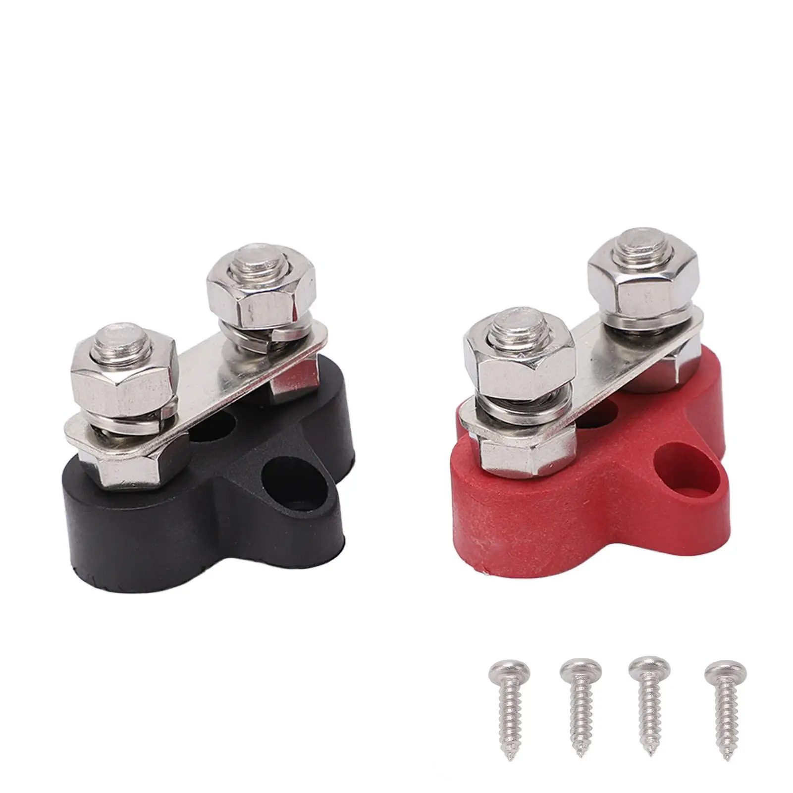 Premium M8 Battery Terminal Connectors Kit - Positive & Negative  Set for DC 12V 24V  & Boats