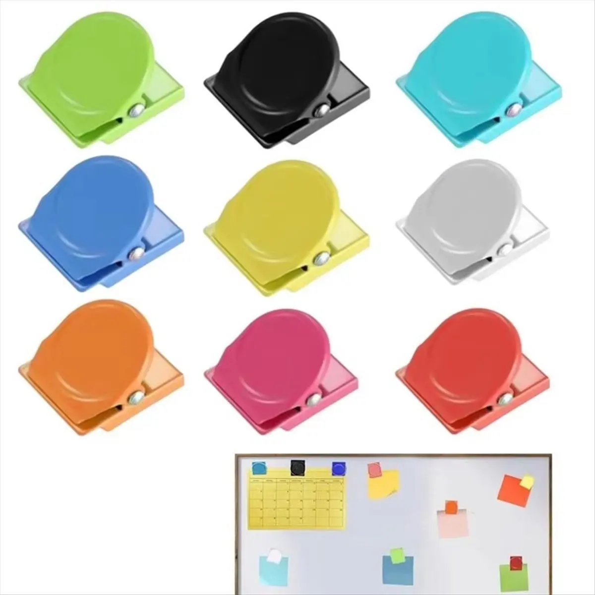 NEW 18-Pack Colorful Magnetic Clips - Strong Fridge and Whiteboard Magnets for Notes and Photo