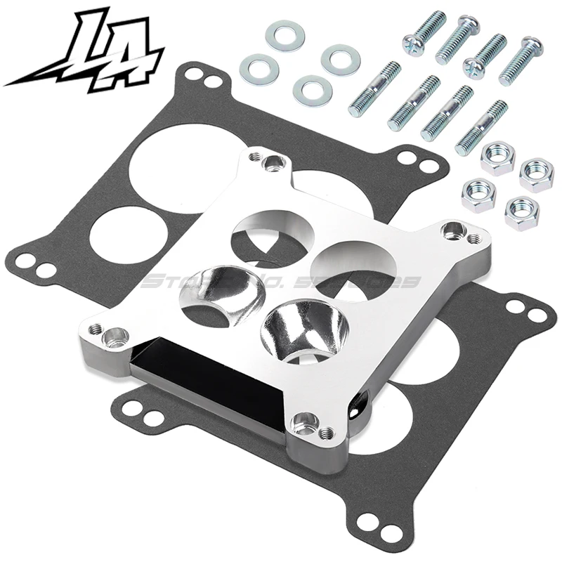 

High Quality Edelbrock 2696 Carb Adapter 0.850" Aluminum Spacer for Square-Bore to Quadrajet/Thermo-Quad Manifolds W/Hardware