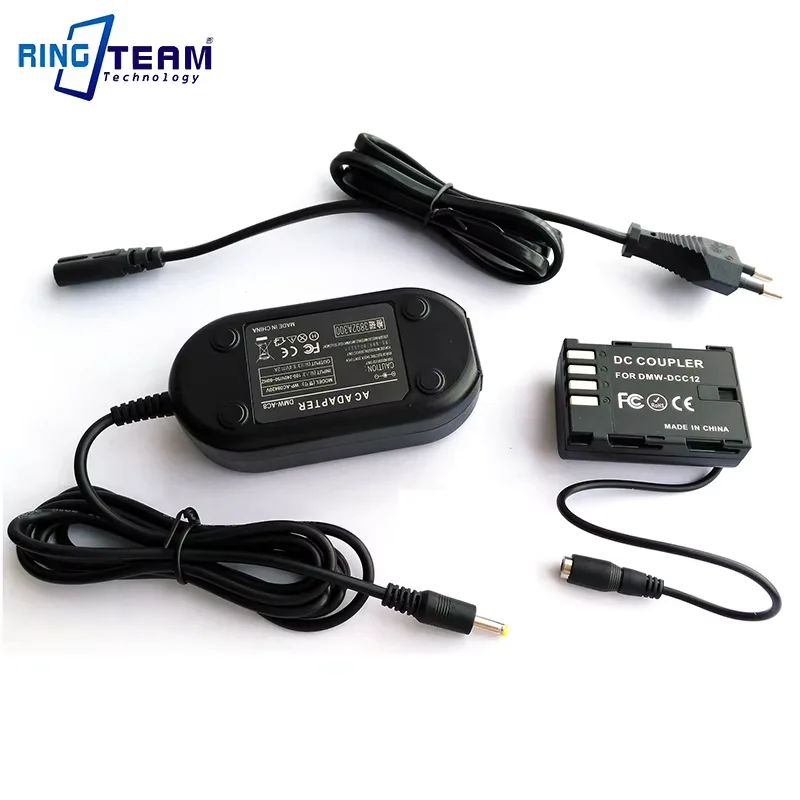 DMW-DCC12 + DMW-AC8 AC Power Adapter Combo for Panasonic Lumix DMC-GH3 DMC-GH4 DMC GH3 GH4 GH5 G9 DMCGH4 Cameras