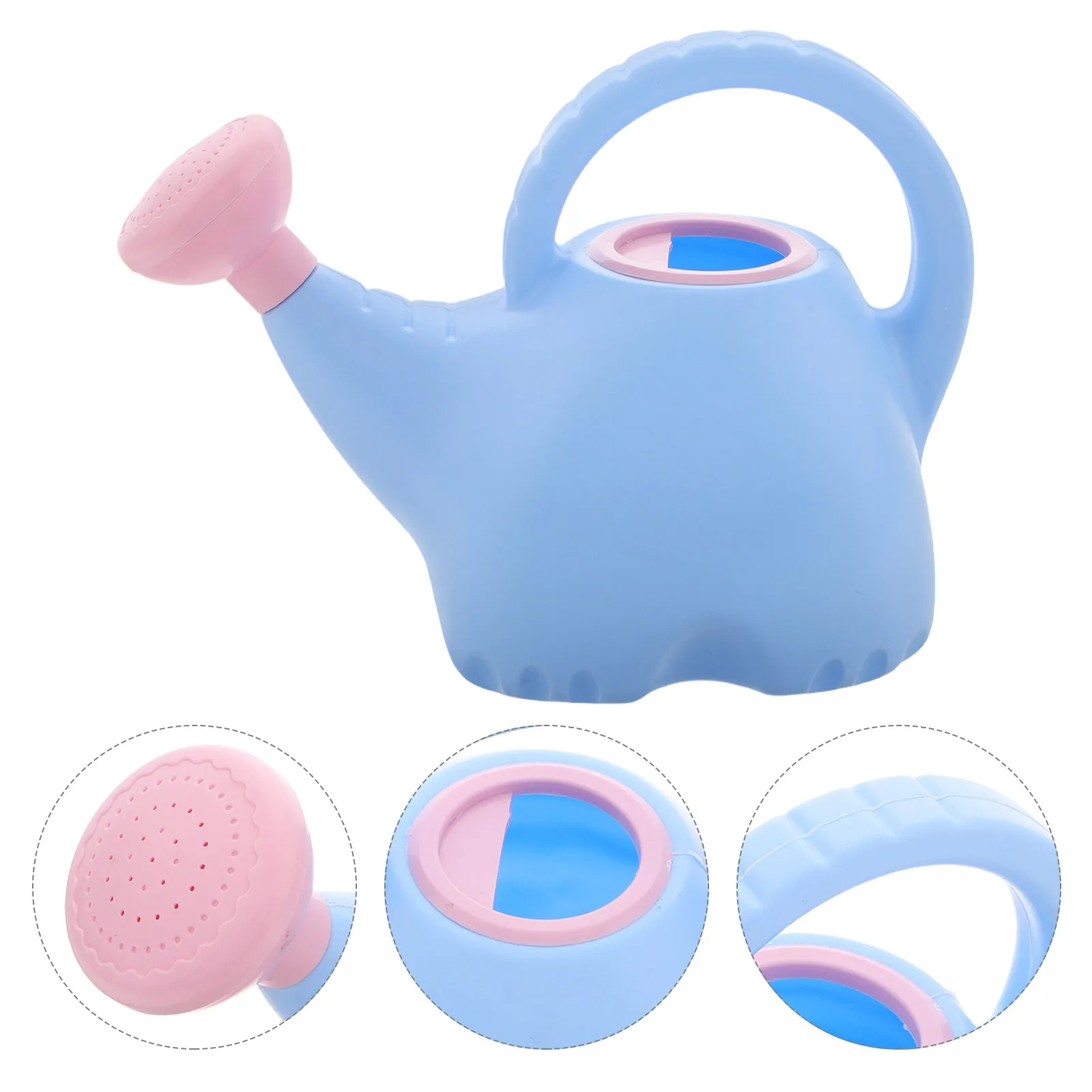 Regadera para niños, hervidor de plástico con forma de elefante, herramienta de jardinería ligera para niños, fácil de llenar, limpiar, dibujos animados para pequeños