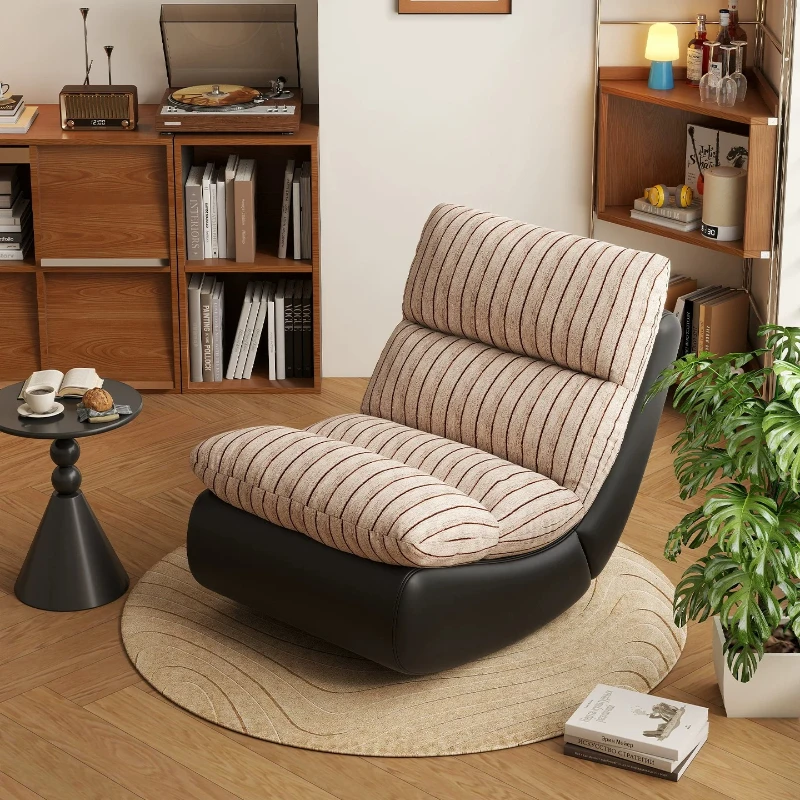 Solid wood moon rocking chair recliner adult sleeping lazy sofa chair living room balcony household single leisure chair