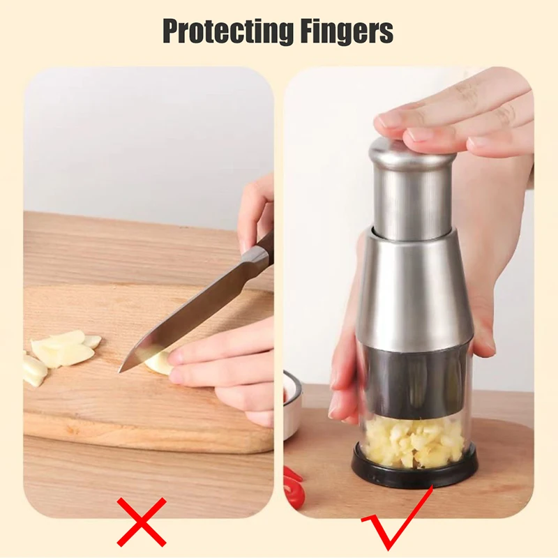 Garlic Crusher Onion Chopper Multipeler Vegetables Chopper Manual Garlic Press Machine Garlic Squeezer Kitchen Tools