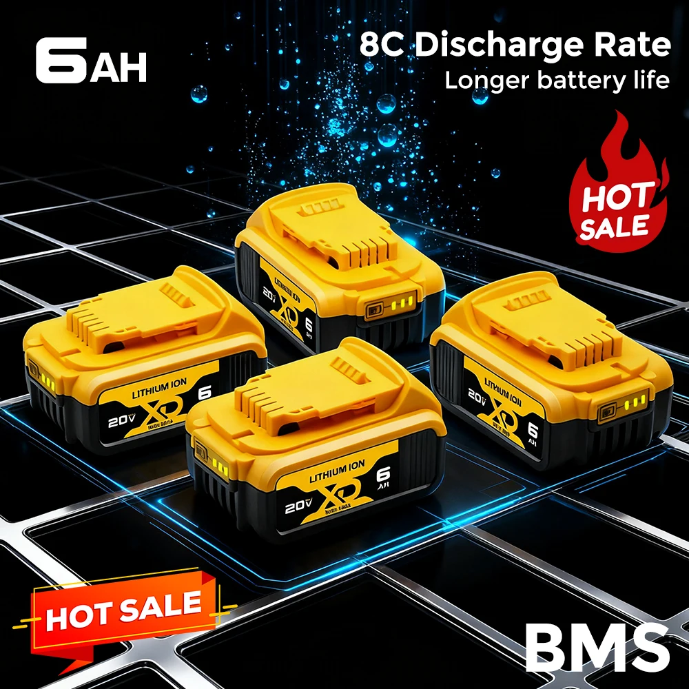

20V Battery For Dewalt,for Dewalt Power Tool DCB606,DCB205,DCB206,DCBGene,DCB200 MAX,Lithium-ion Rechargeable Battery for Dewalt