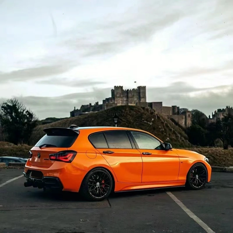 For BMW 1 Series F20  2012-2018 top wing 118i 125i modified rear Spoiler  tail wing fixed air wing top wing ABS Gloss black