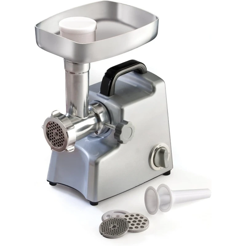 720 Professional Commercial Meat Grinder with Three-Way Control Switch Stuffing Reverse,3 Grinding Plates,Making Sausage Patties