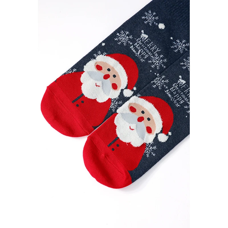 ELFSACK 2025 الشتاء الوافدين الجدد سانتا كلوز الزنجبيل رجل الجرافيك الكاحل الجوارب للنساء