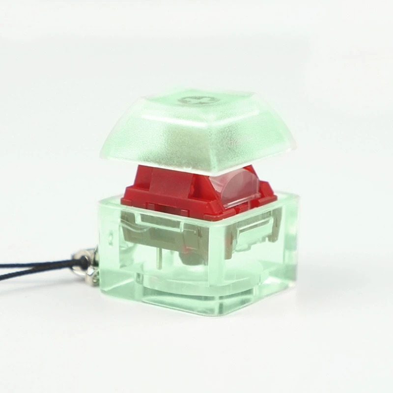 For Gateron Switches Tester Switches Sampler Mechanical Keyboards 1-KeySwitch Testing Tool Translucent Switches Keychain