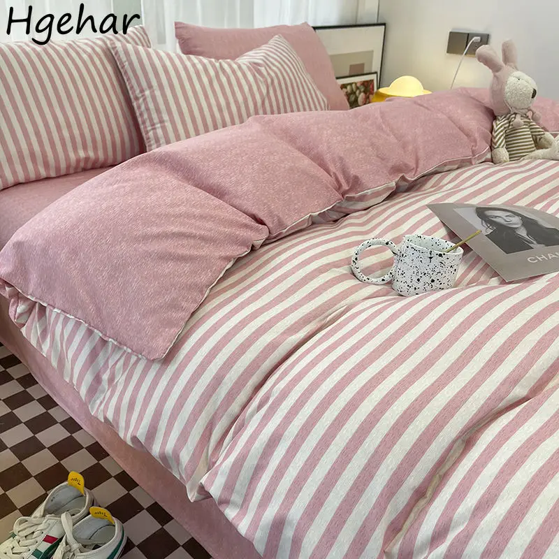 

Duvet Cover Simple Modern King Queen Size Washed Comfortable Students Textile Bedclothes Dormitory Skin-friendly Quite-cover