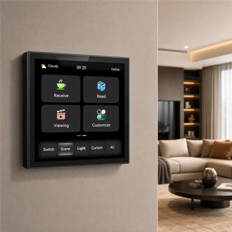 ABRU-Tuya 4 Inch IPS Touch Screen 86 Box Central Centrol Wifi BT Development Board For IOT Smart Display