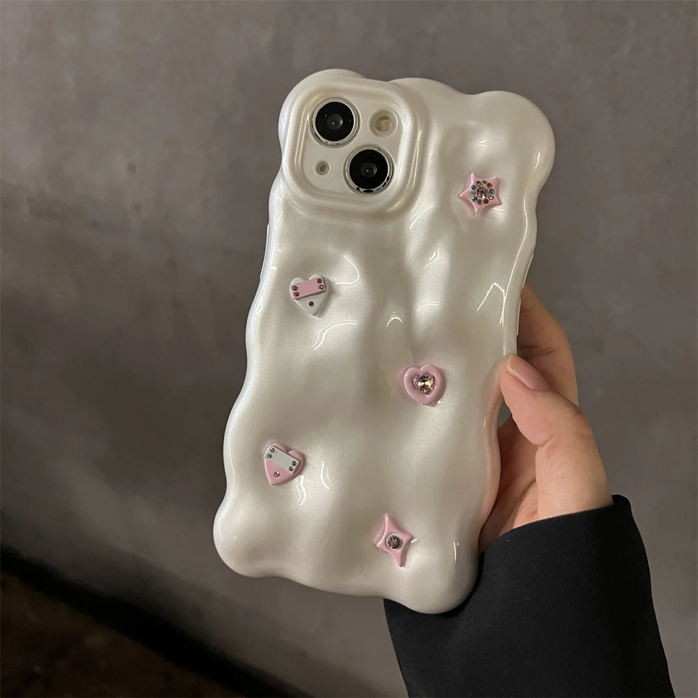 Luxury 3D Star Diamonds Phone Case, Protection Solicone Cover Cool Girl Cute Cases iPhone 14 Pro Max 11 12 13 Pro Max