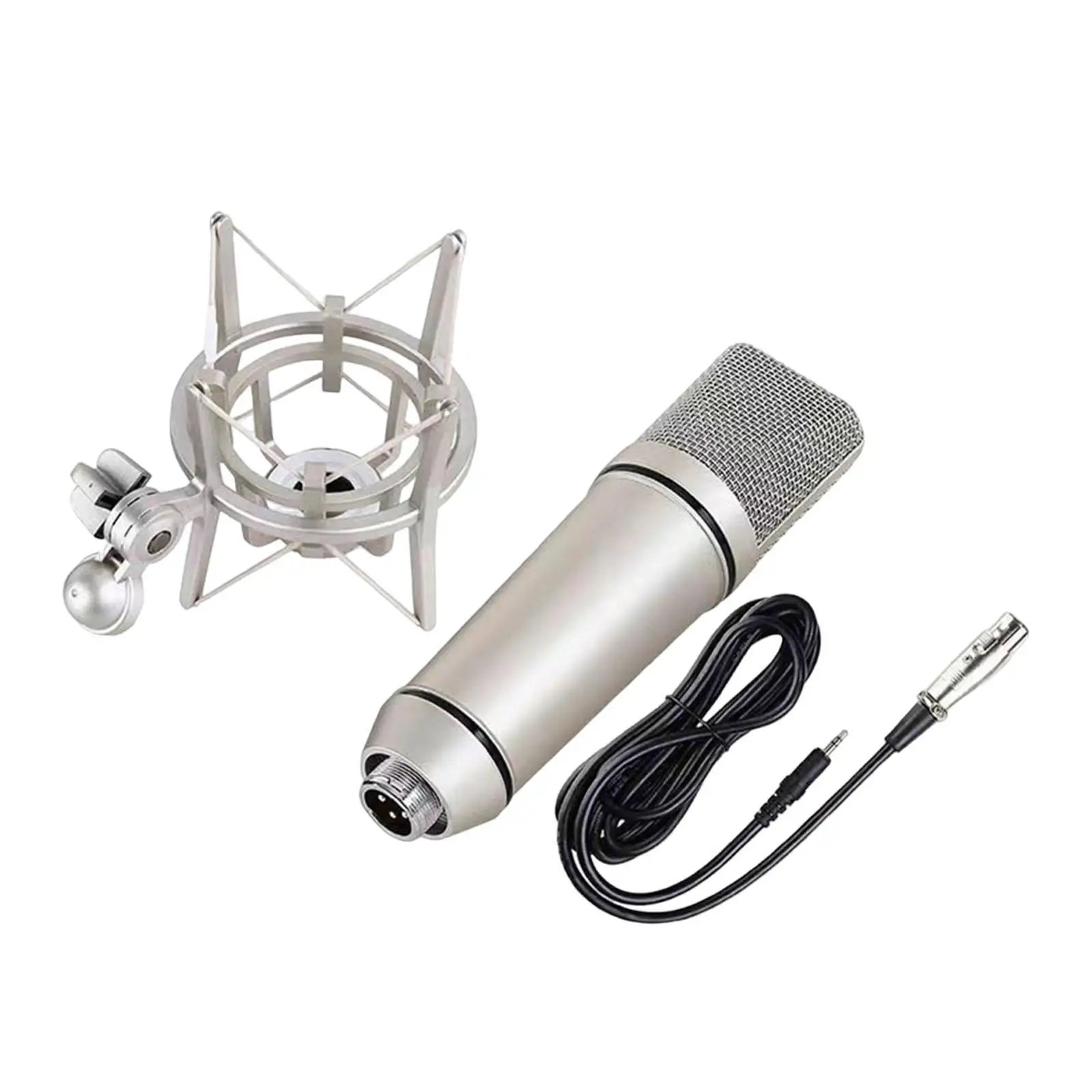 Condenser Microphone High Performance Sturdy Multifunctional Computer Condenser Mic for Voice over Studio Music Recording Gaming