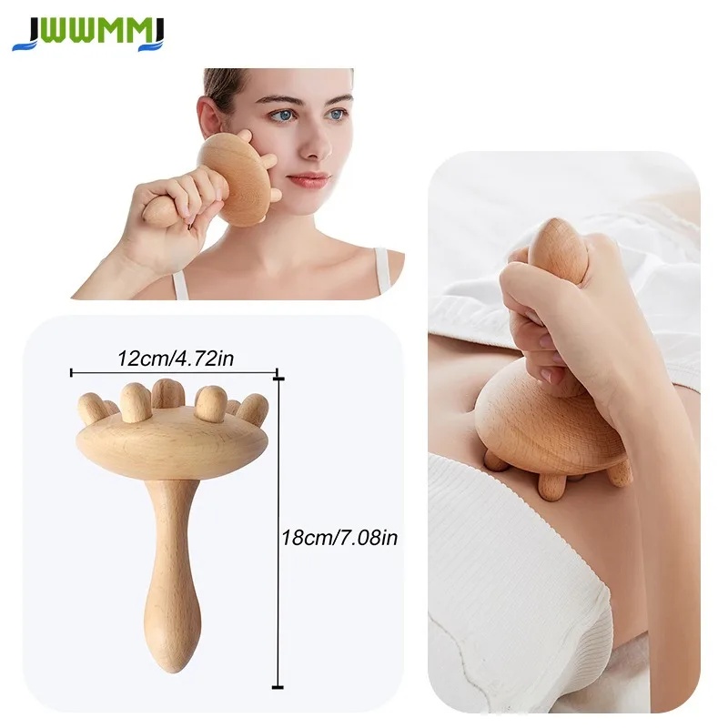 

1pcs Wooden Manual Self Therapy Massage Tool for Muscle Deep Tissue,Body Massager for Leg Back Stomach Waist Thighs Sculpting