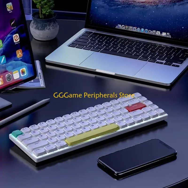 U55B Comfortable Wireless Mechanical Keyboards Customizable Lighting Effects PC Gamings Keyboards PBTKeycap Keyboards